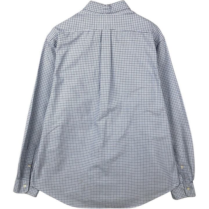 Ralph Lauren CUSTOM FIT long sleeve button down check shirt men's XL size cotton Blue type light blue Vintage Second Hand