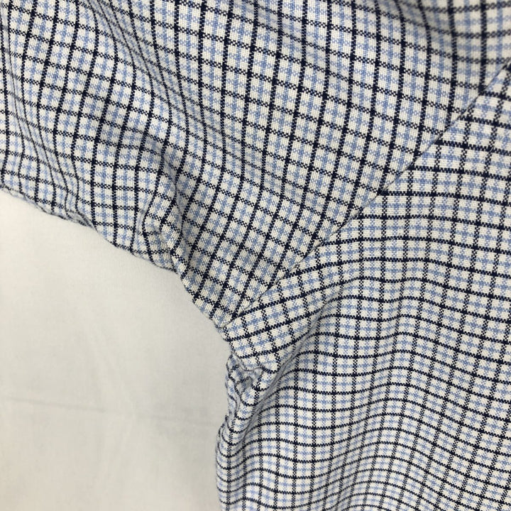 Ralph Lauren CUSTOM FIT long sleeve button down check shirt men's XL size cotton Blue type light blue Vintage Second Hand