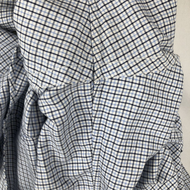 Ralph Lauren CUSTOM FIT long sleeve button down check shirt men's XL size cotton Blue type light blue Vintage Second Hand