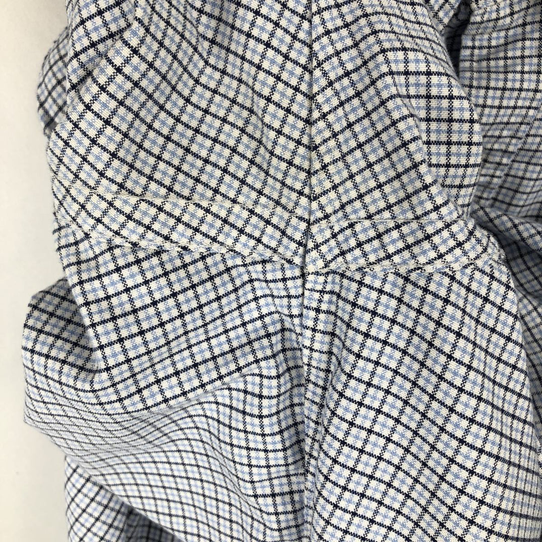 Ralph Lauren CUSTOM FIT long sleeve button down check shirt men's XL size cotton Blue type light blue Vintage Second Hand