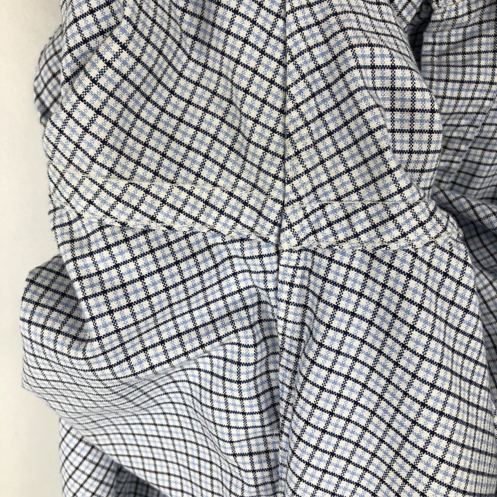 Ralph Lauren CUSTOM FIT long sleeve button down check shirt men's XL size cotton Blue type light blue Vintage Second Hand