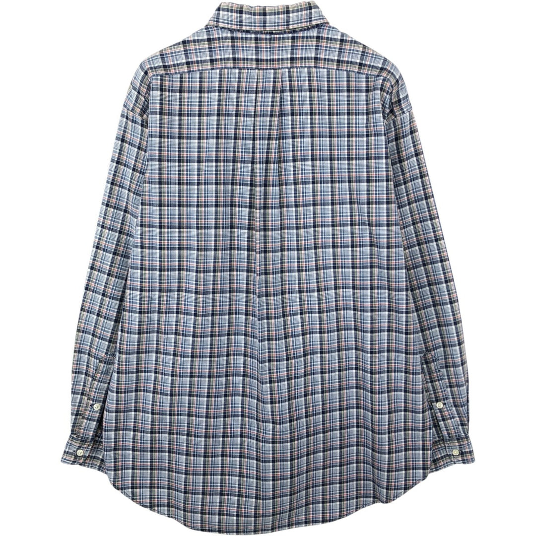 Ralph Lauren BLAKE long sleeve button down check shirt, men's size L cotton blue type Vintage Second Hand
