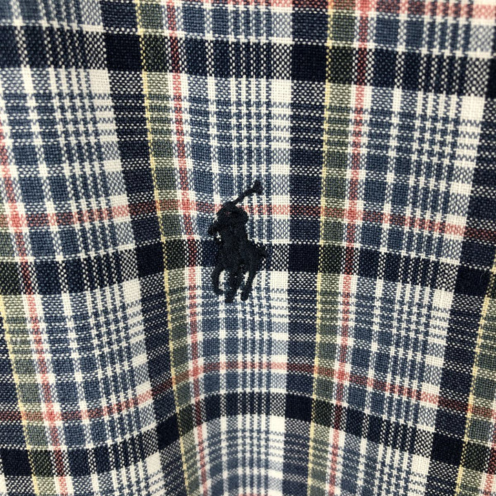 Ralph Lauren BLAKE long sleeve button down check shirt, men's size L cotton blue type Vintage Second Hand