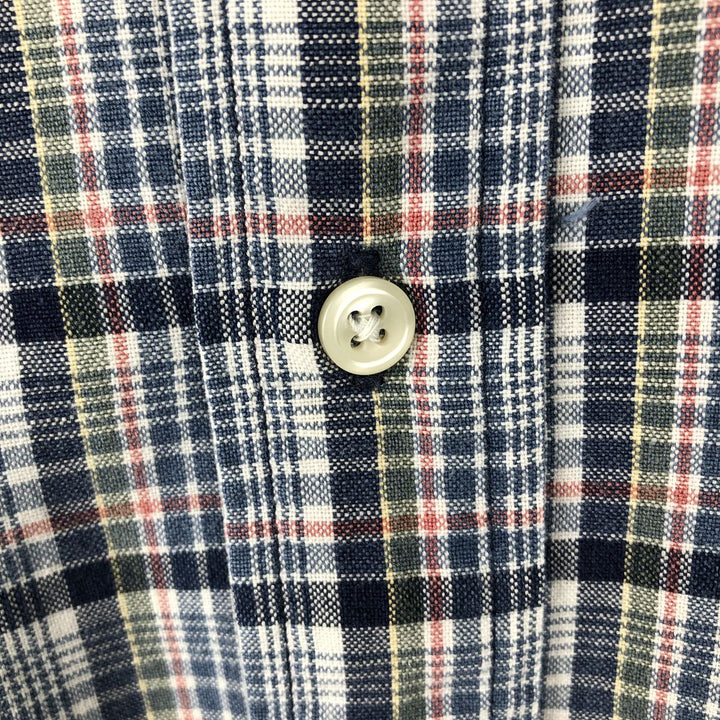 Ralph Lauren BLAKE long sleeve button down check shirt, men's size L cotton blue type Vintage Second Hand