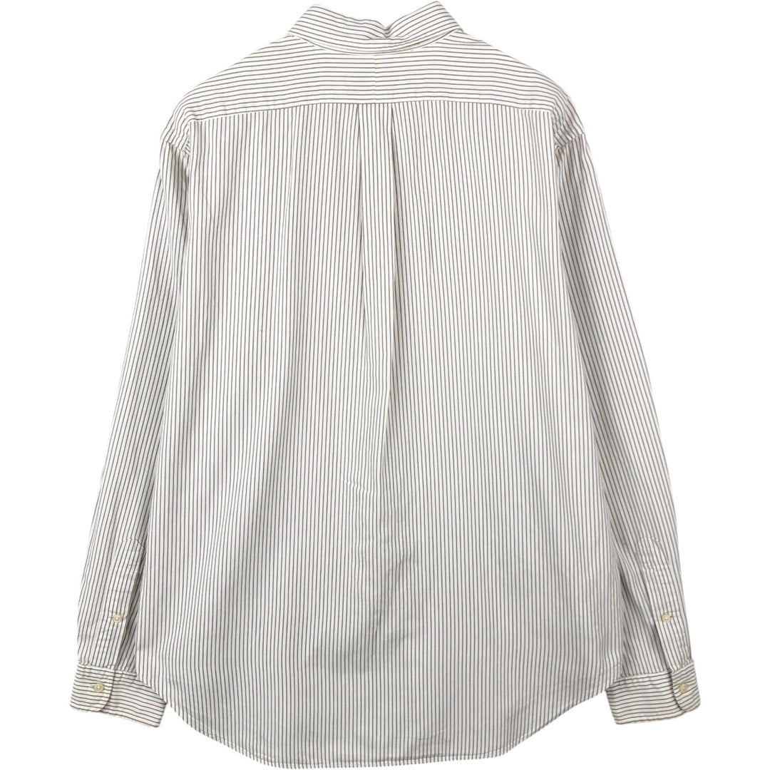 Ralph Lauren Classic Fit Long Sleeve Button Down Striped Shirt Men's Size L cotton white type Vintage Second Hand
