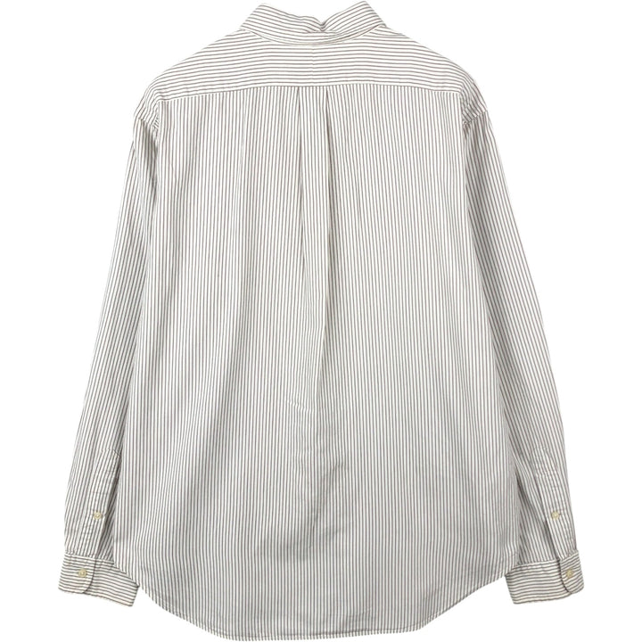 Ralph Lauren Classic Fit Long Sleeve Button Down Striped Shirt Men's Size L cotton white type Vintage Second Hand