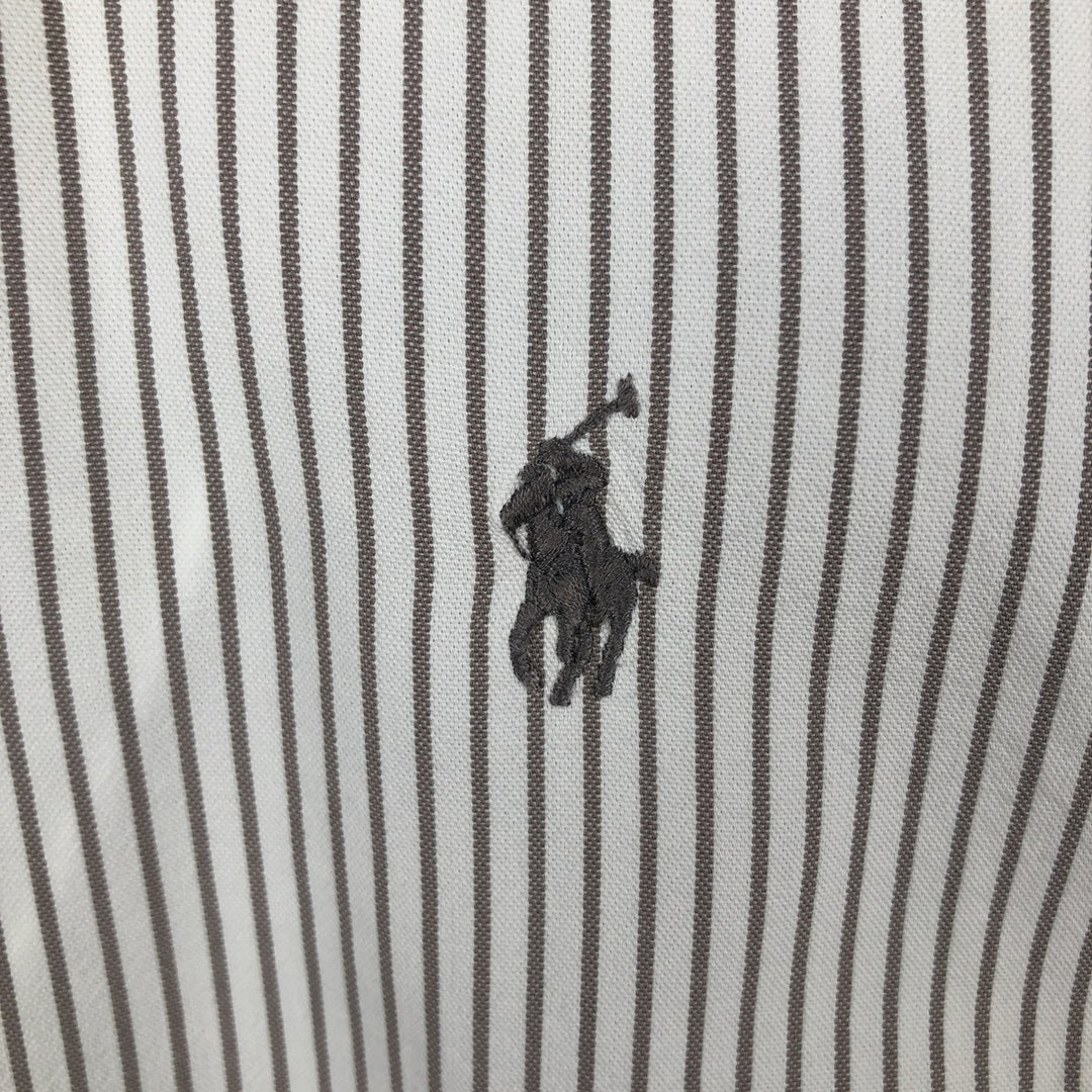 Ralph Lauren Classic Fit Long Sleeve Button Down Striped Shirt Men's Size L cotton white type Vintage Second Hand