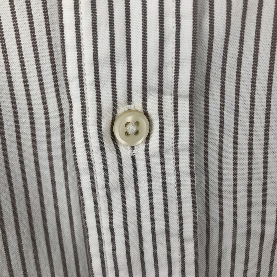 Ralph Lauren Classic Fit Long Sleeve Button Down Striped Shirt Men's Size L cotton white type Vintage Second Hand