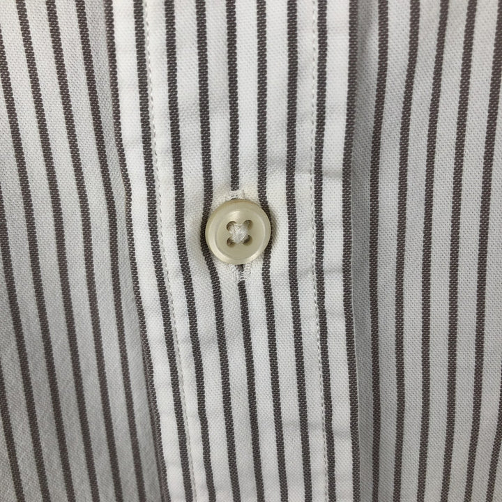 Ralph Lauren Classic Fit Long Sleeve Button Down Striped Shirt Men's Size L cotton white type Vintage Second Hand