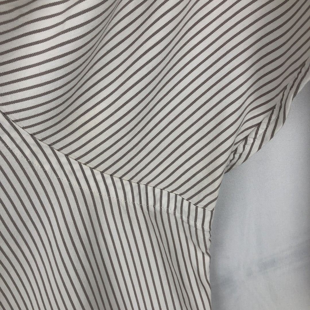 Ralph Lauren Classic Fit Long Sleeve Button Down Striped Shirt Men's Size L cotton white type Vintage Second Hand