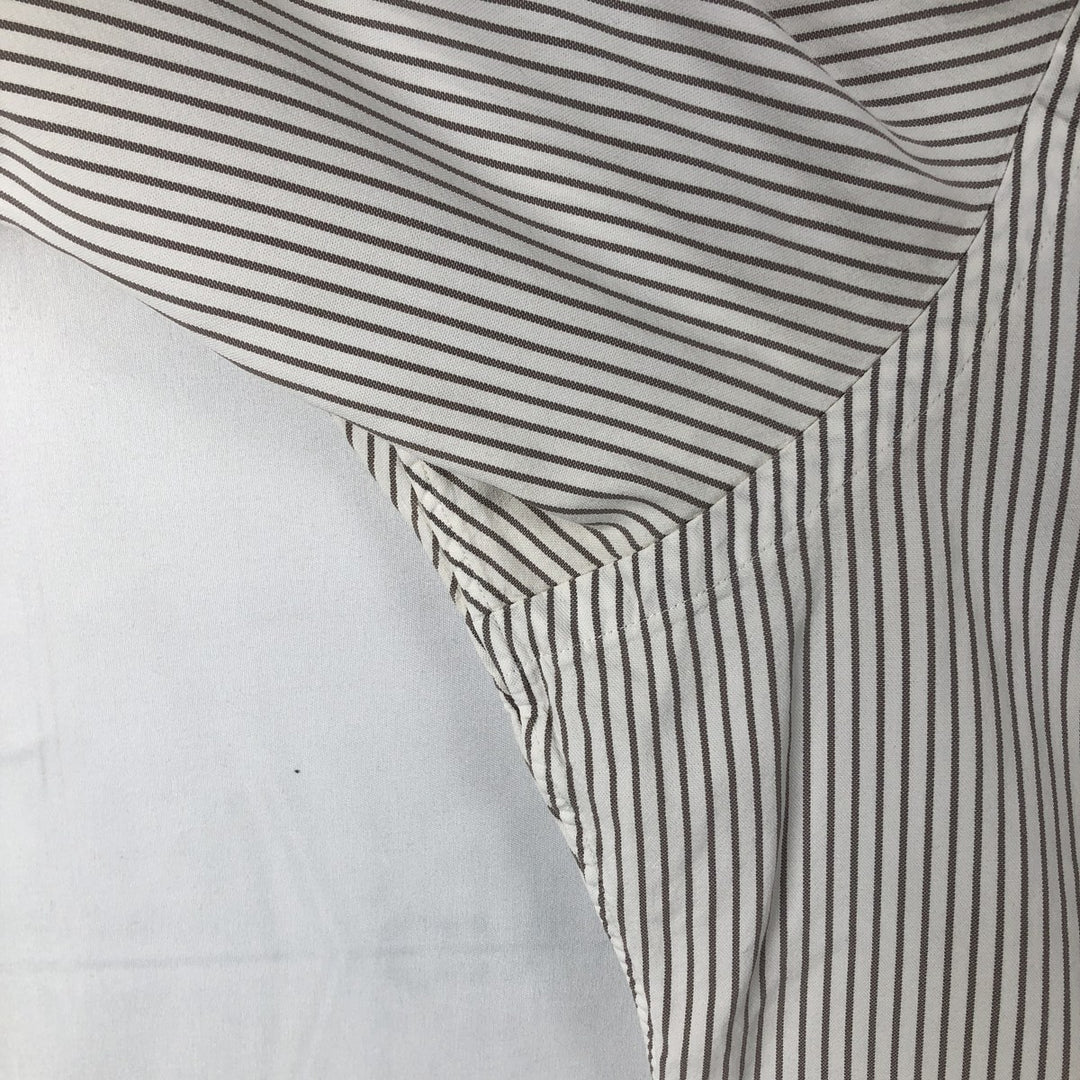 Ralph Lauren Classic Fit Long Sleeve Button Down Striped Shirt Men's Size L cotton white type Vintage Second Hand