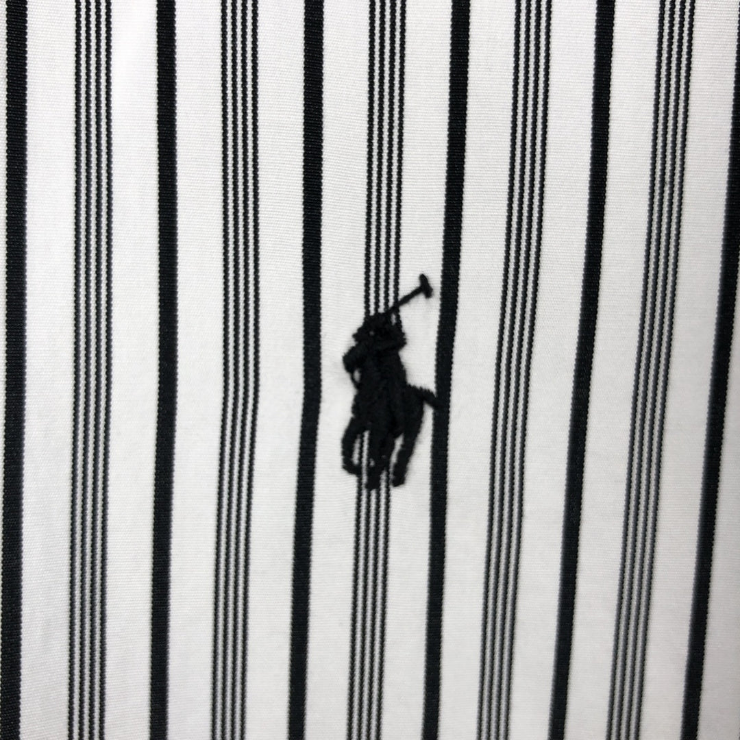 Ralph Lauren CUSTOM FIT long sleeve button down striped shirt men's XL size cotton white type Vintage Second Hand