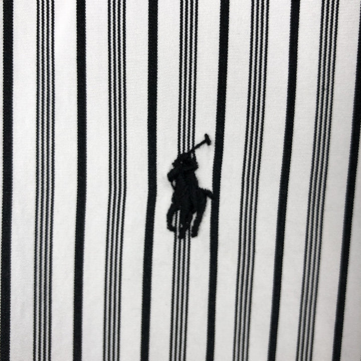 Ralph Lauren CUSTOM FIT long sleeve button down striped shirt men's XL size cotton white type Vintage Second Hand