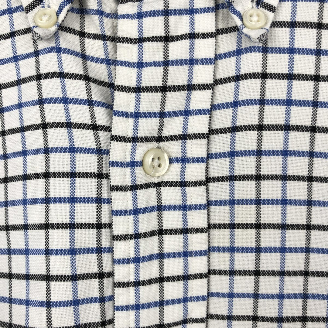 Ralph Lauren long sleeve button down check shirt, men's size L cotton white type Vintage Second Hand