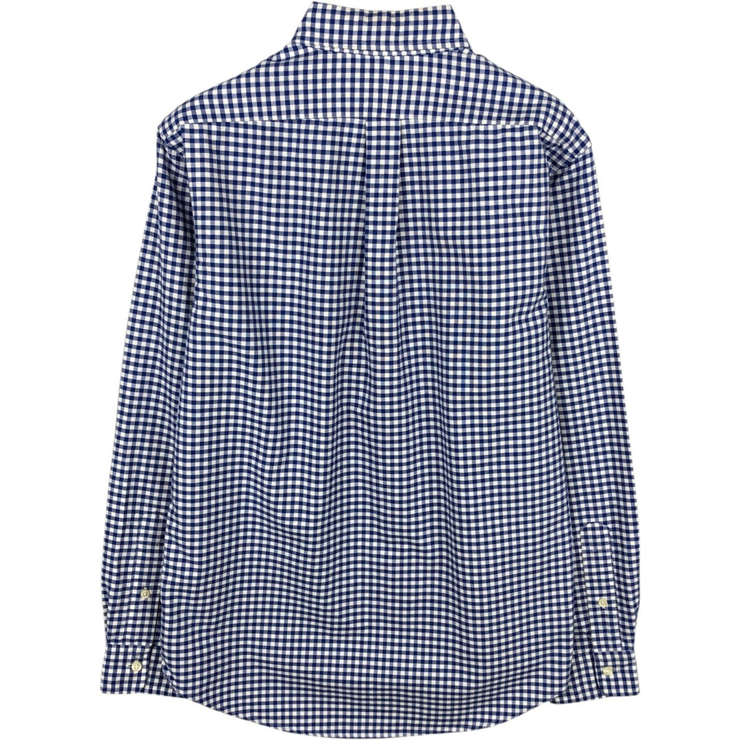 Ralph Lauren CLASSIC FIT Gingham Check Long Sleeve Button-Down Check Shirt (Men's Size S) cotton blue type Vintage Second Hand
