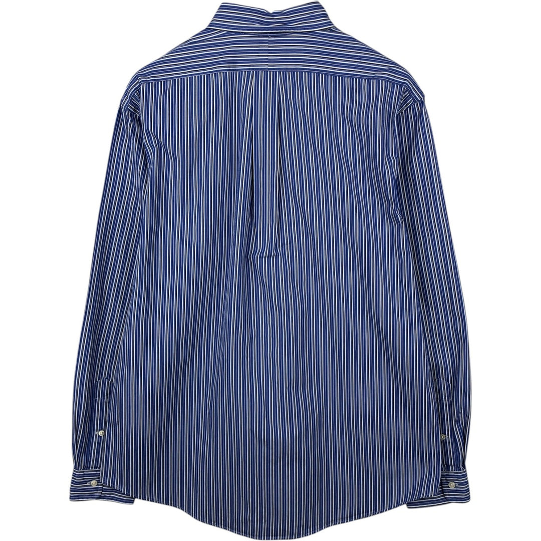 Ralph Lauren Custom Fit Multi-Stripe Long Sleeve Button-Down Striped Shirt, Men's XL cotton blue type Vintage Second Hand