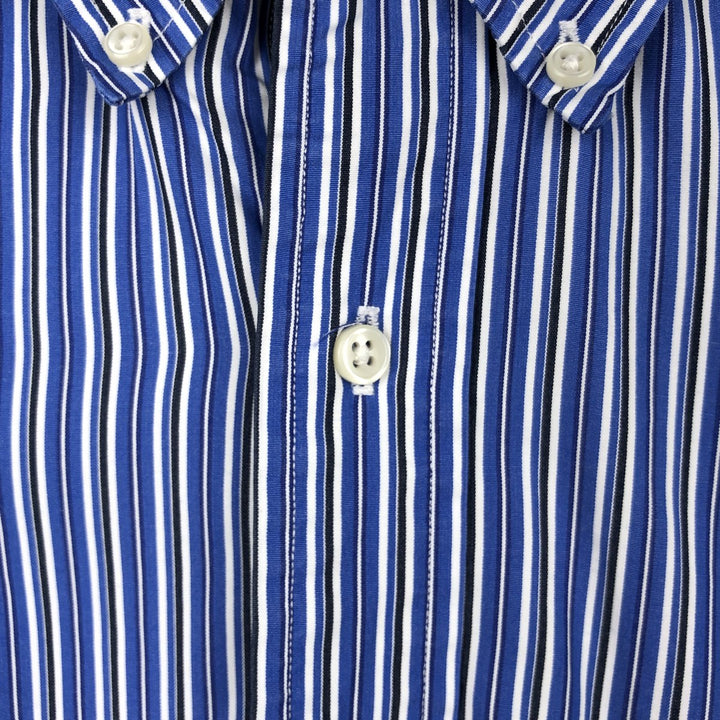 Ralph Lauren Custom Fit Multi-Stripe Long Sleeve Button-Down Striped Shirt, Men's XL cotton blue type Vintage Second Hand