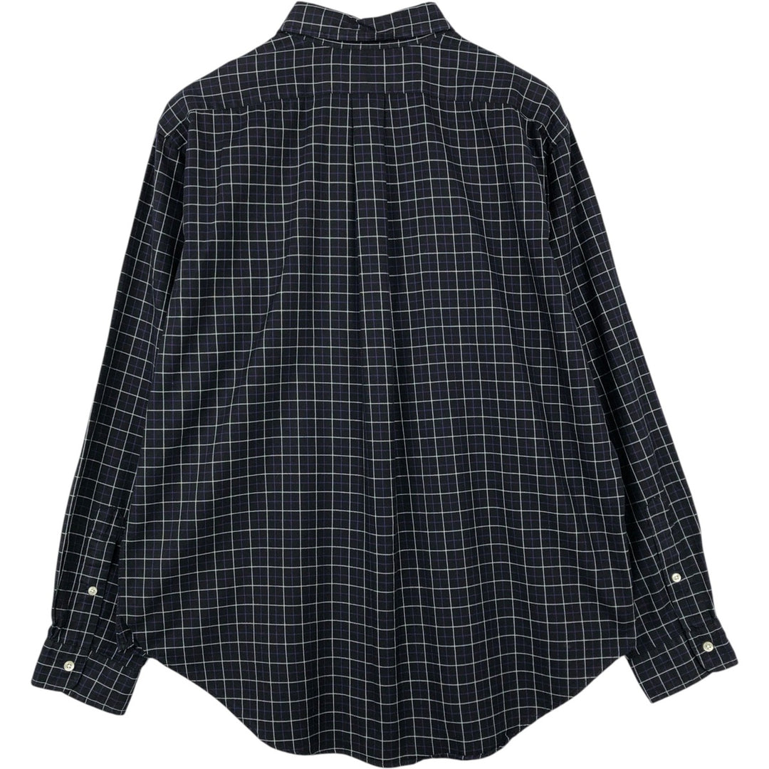 Ralph Lauren Classic Fit Long Sleeve Button Down Check Shirt Men's XL cotton black type Vintage Second Hand