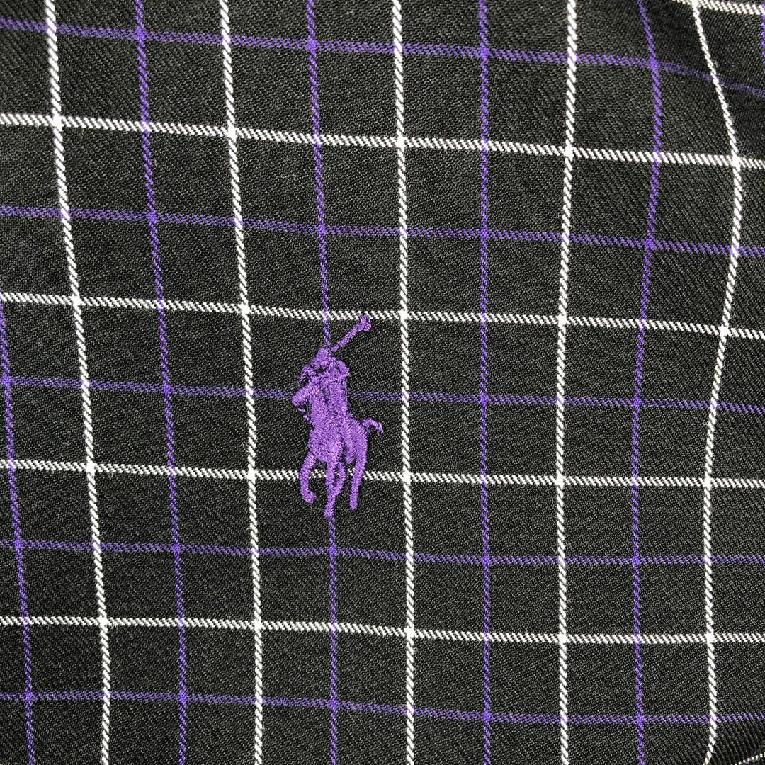 Ralph Lauren Classic Fit Long Sleeve Button Down Check Shirt Men's XL cotton black type Vintage Second Hand