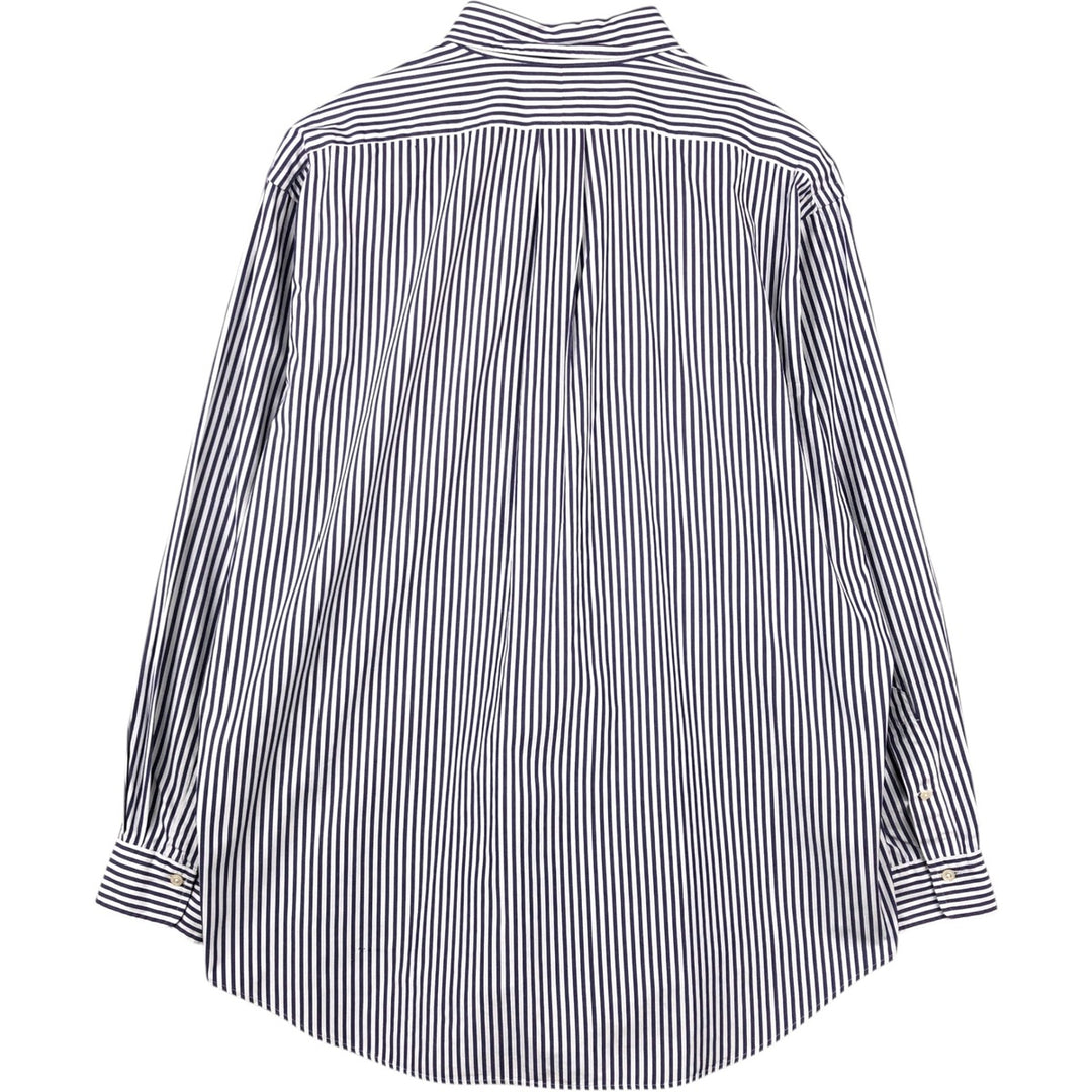 Ralph Lauren long sleeve button down striped shirt, men's XL size cotton purple type Vintage Second Hand