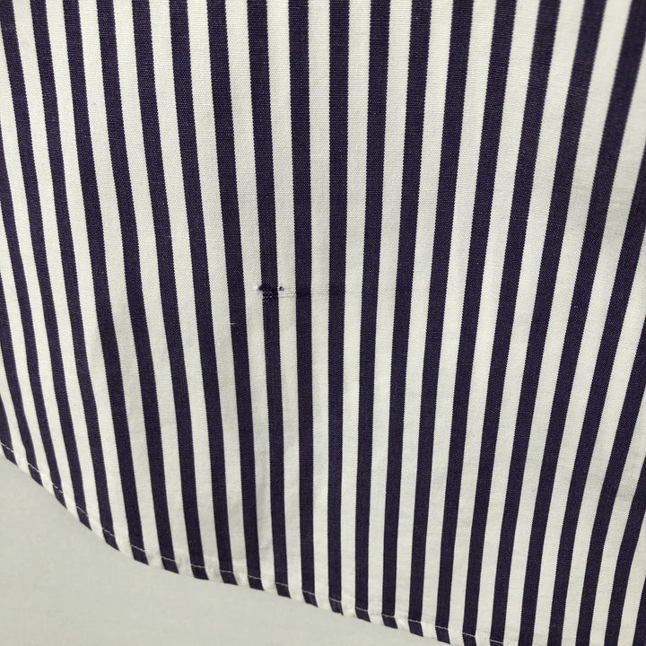 Ralph Lauren long sleeve button down striped shirt, men's XL size cotton purple type Vintage Second Hand