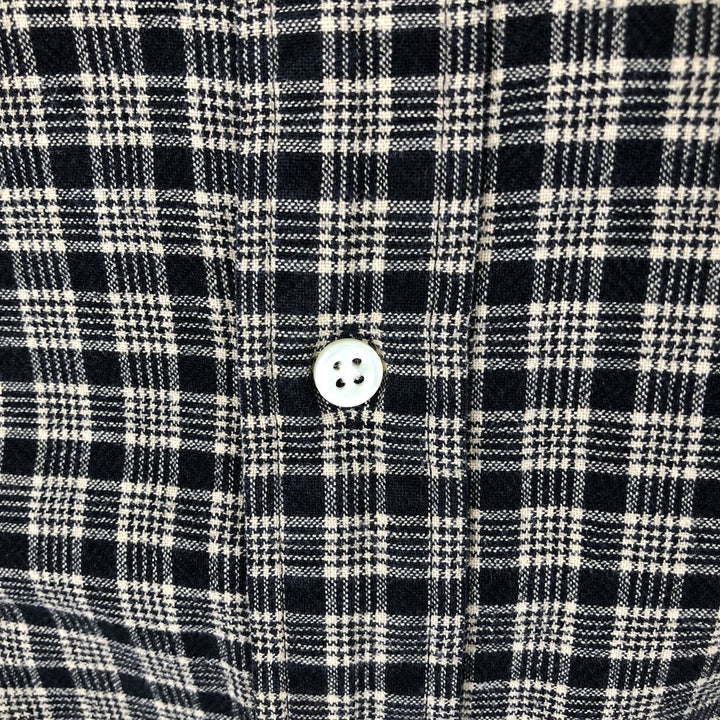 Ralph Lauren BLAKE long sleeve button down check shirt, men's XL size cotton Khaki type beige Vintage Second Hand