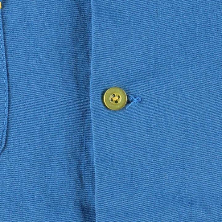 Hilton HILTON Open Collar Bowling Shirt Box Shirt Men's XL Size cotton blue type Vintage Second Hand