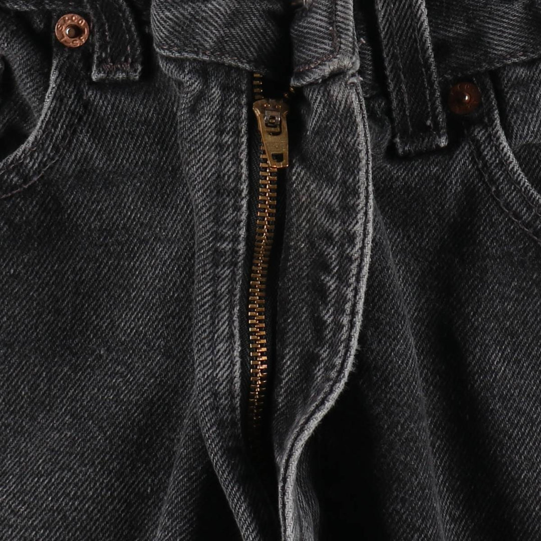 2000'S Levi's 550 Relaxed Fit Black Denim Shorts, Made in USA, Men's Size W34 (approx.) cotton black type Vintage Second Hand