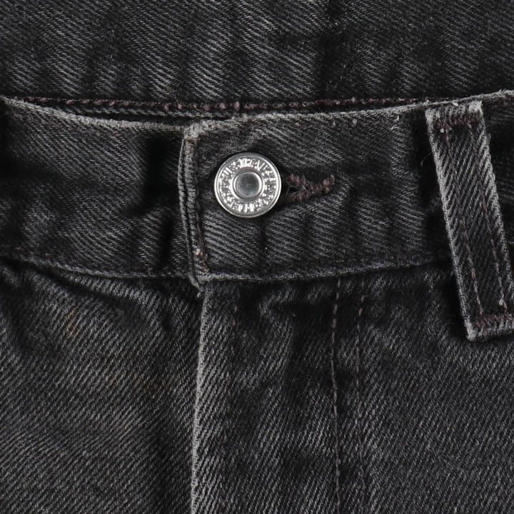 2000'S Levi's 550 Relaxed Fit Black Denim Shorts, Made in USA, Men's Size W34 (approx.) cotton black type Vintage Second Hand