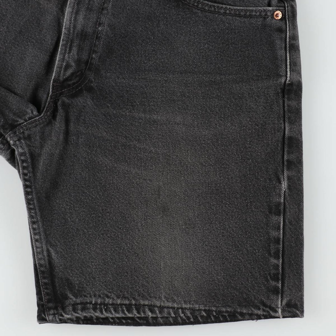 2000'S Levi's 550 Relaxed Fit Black Denim Shorts, Made in USA, Men's Size W34 (approx.) cotton black type Vintage Second Hand
