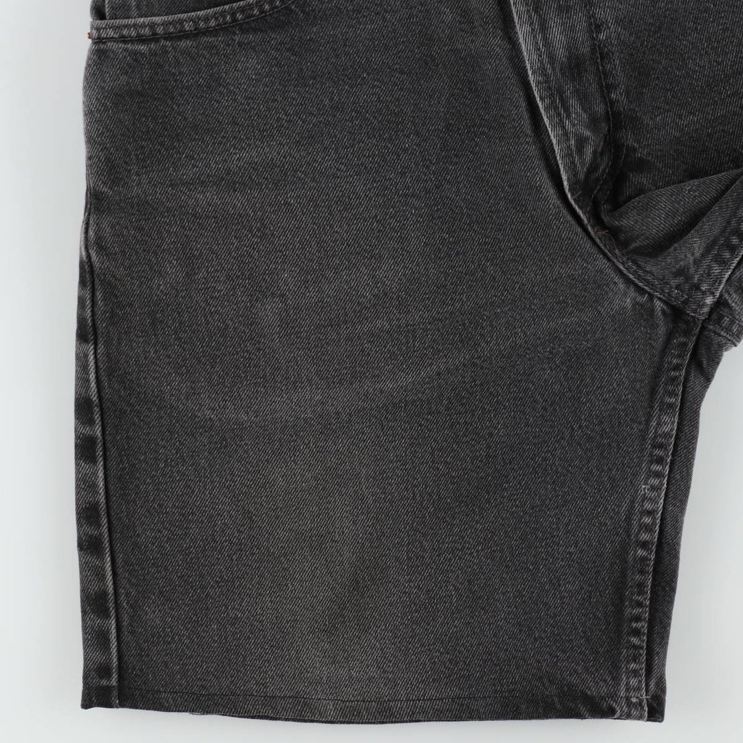 2000'S Levi's 550 Relaxed Fit Black Denim Shorts, Made in USA, Men's Size W34 (approx.) cotton black type Vintage Second Hand