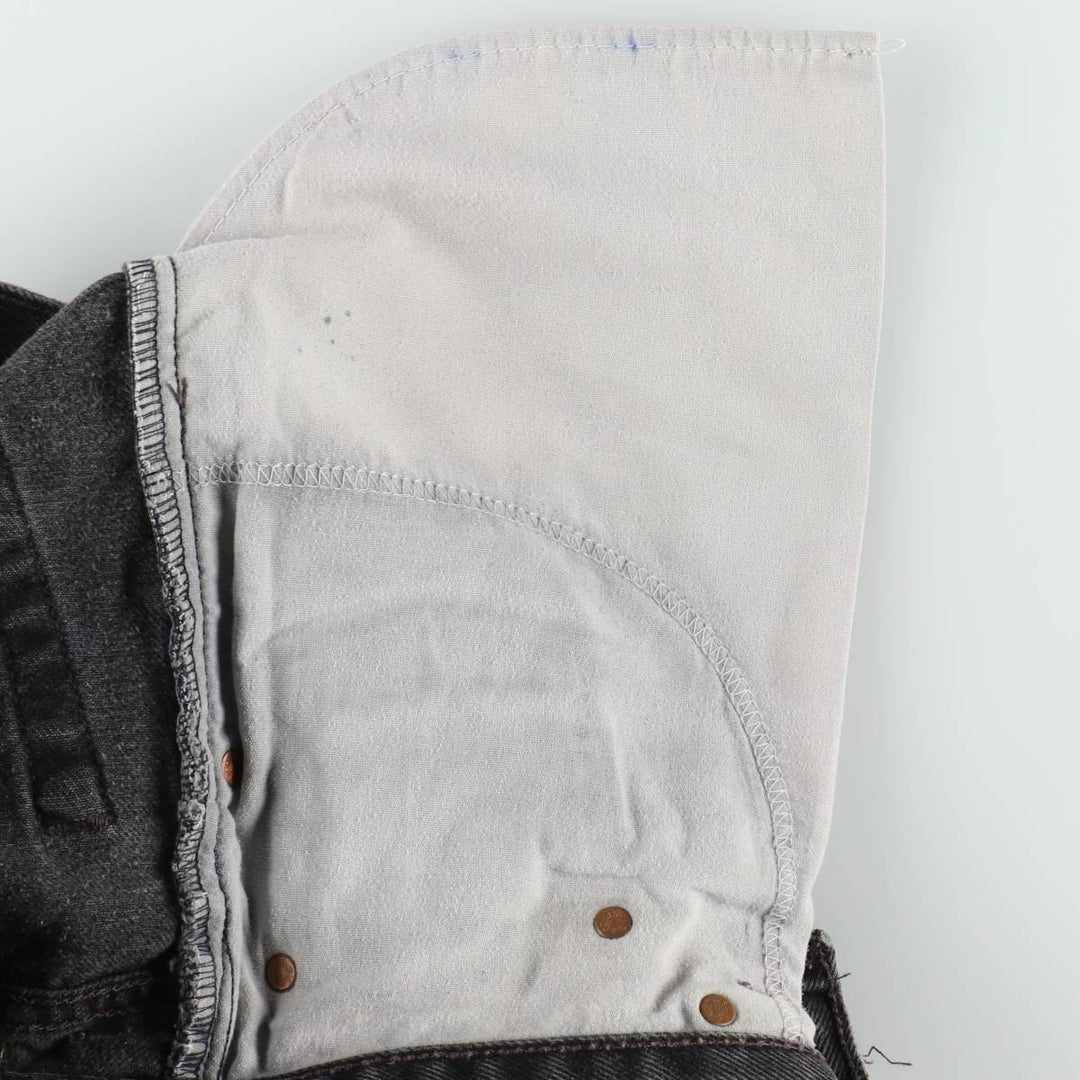 2000'S Levi's 550 Relaxed Fit Black Denim Shorts, Made in USA, Men's Size W34 (approx.) cotton black type Vintage Second Hand