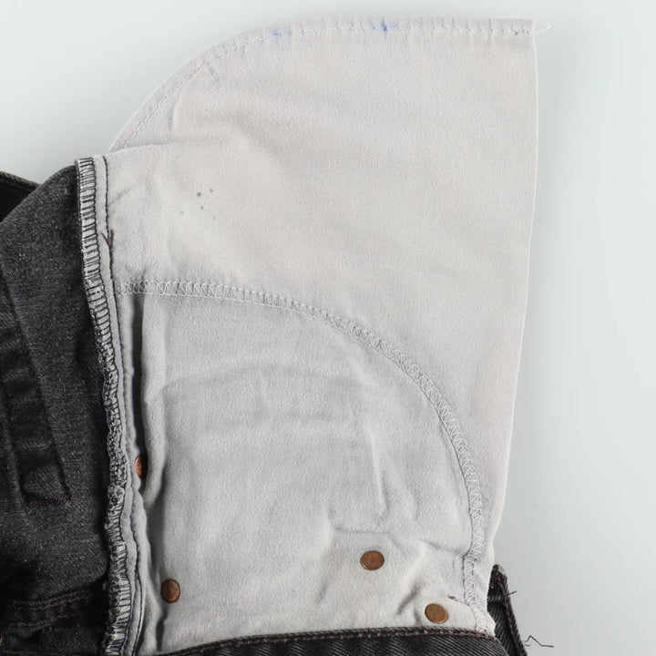 2000'S Levi's 550 Relaxed Fit Black Denim Shorts, Made in USA, Men's Size W34 (approx.) cotton black type Vintage Second Hand