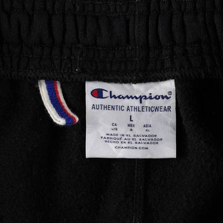 Champion Authentic Athletic Wear Sweatpants, Women's Size L (approx.) cotton black type Vintage Second Hand