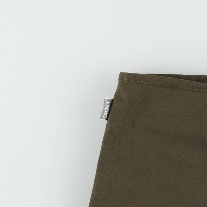 DKNY (Donna Karan New York) Frill Cotton Half-Length A-Line Skirt, Women's Size M (approx.) cotton Khaki type Vintage Second Hand