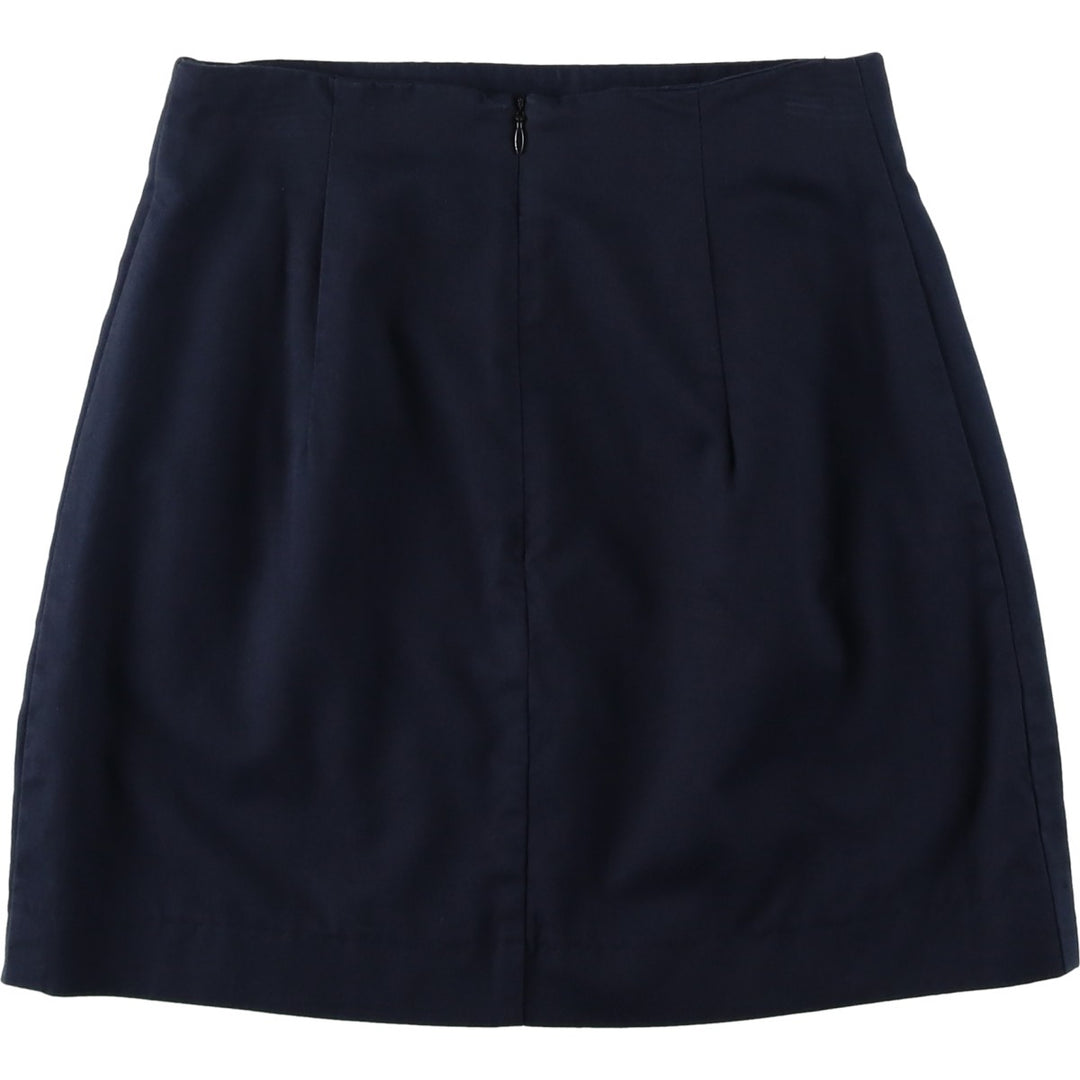ANN TAYLOR A-line Mini Skirt, Made in USA, Women's Size S (approx.) Tencel navy blue type Vintage Second Hand