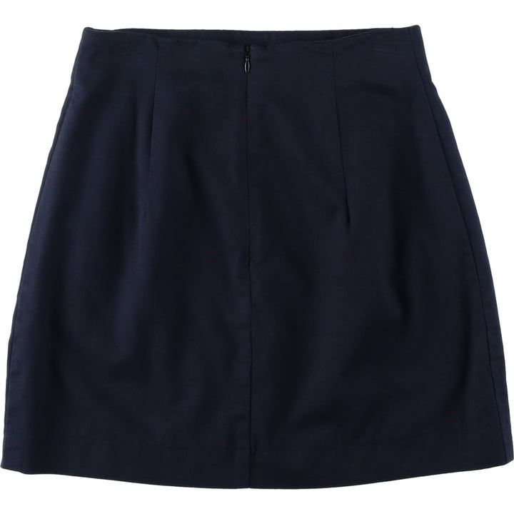ANN TAYLOR A-line Mini Skirt, Made in USA, Women's Size S (approx.) Tencel navy blue type Vintage Second Hand