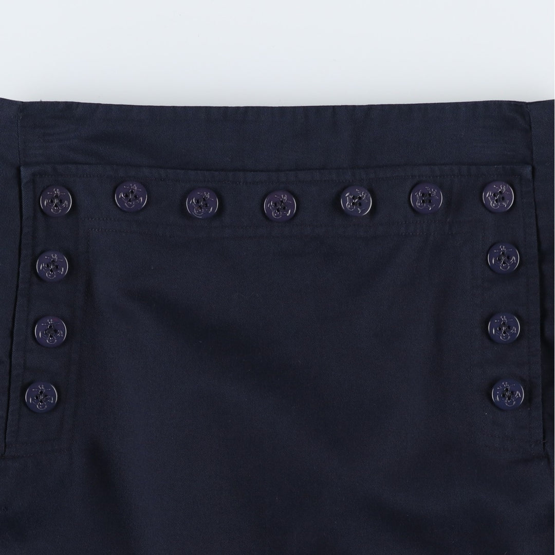 ANN TAYLOR A-line Mini Skirt, Made in USA, Women's Size S (approx.) Tencel navy blue type Vintage Second Hand