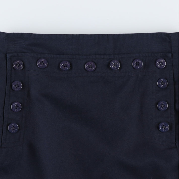 ANN TAYLOR A-line Mini Skirt, Made in USA, Women's Size S (approx.) Tencel navy blue type Vintage Second Hand