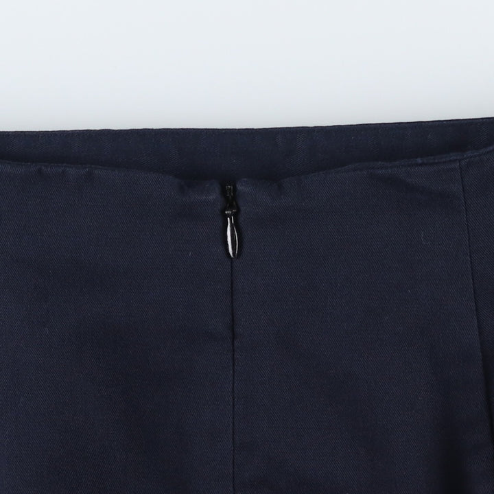 ANN TAYLOR A-line Mini Skirt, Made in USA, Women's Size S (approx.) Tencel navy blue type Vintage Second Hand