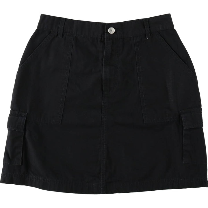 No Boundaries Ripstop A-line Mini Cargo Skirt (Women's Size L) cotton black type Vintage Second Hand