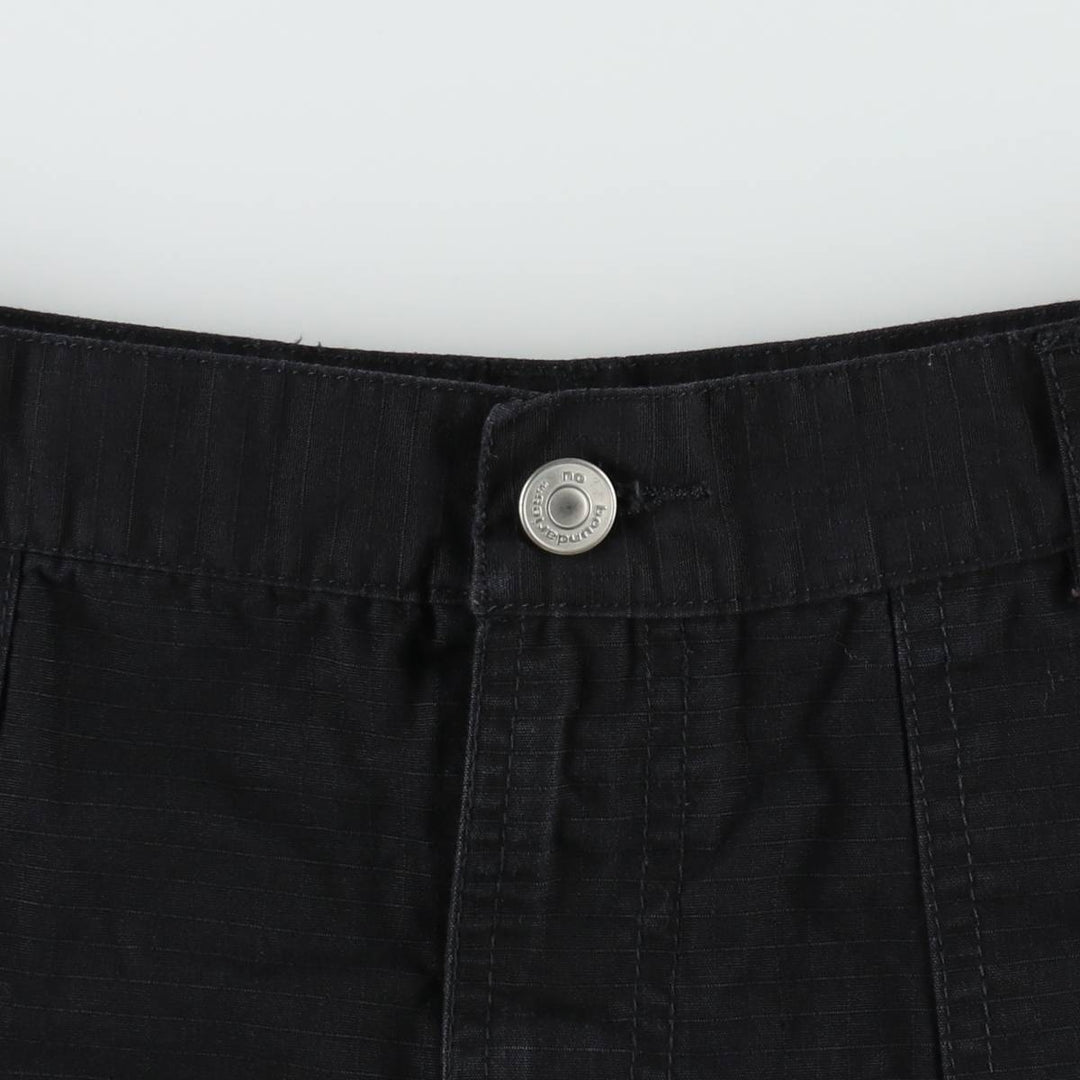 No Boundaries Ripstop A-line Mini Cargo Skirt (Women's Size L) cotton black type Vintage Second Hand