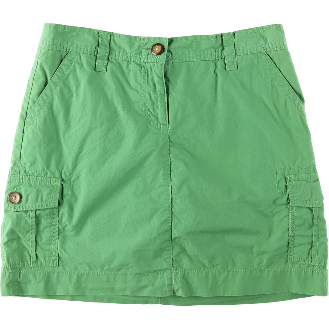 2000s-present Lands' End cargo skirt, A-line mini skirt, women's size L equivalent. cotton green type Vintage Second Hand