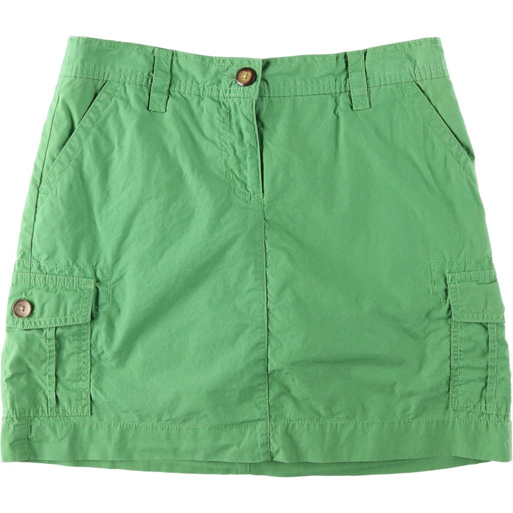 2000s-present Lands' End cargo skirt, A-line mini skirt, women's size L equivalent. cotton green type Vintage Second Hand