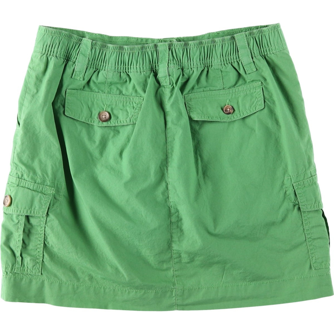2000s-present Lands' End cargo skirt, A-line mini skirt, women's size L equivalent. cotton green type Vintage Second Hand
