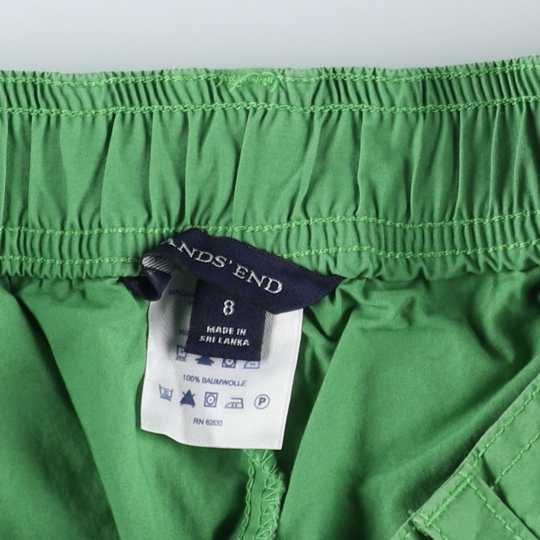2000s-present Lands' End cargo skirt, A-line mini skirt, women's size L equivalent. cotton green type Vintage Second Hand