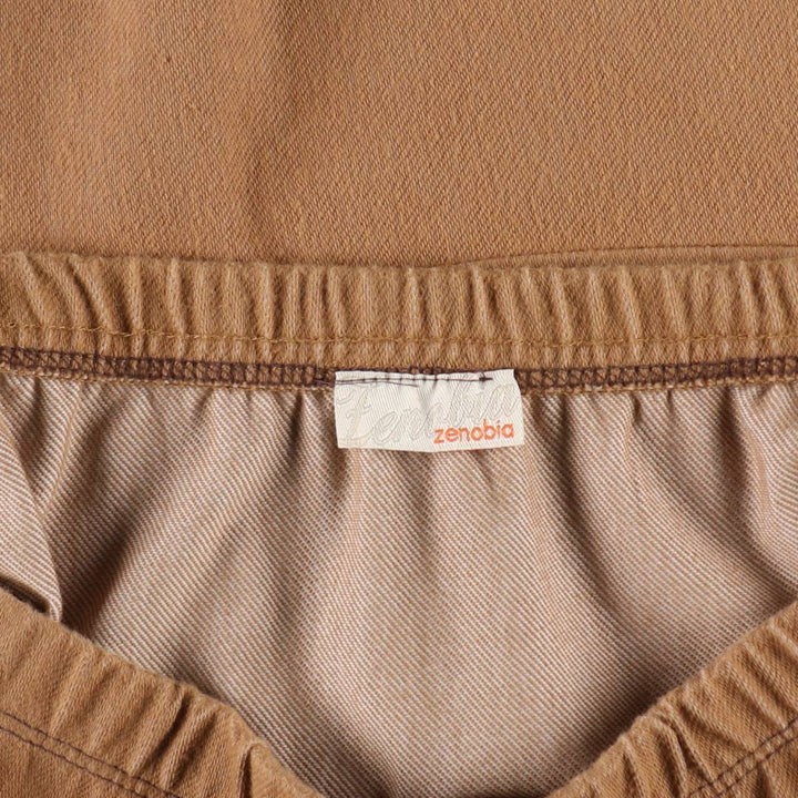 Zenobia Cotton Flare Mini Skirt (Women's Size L equivalent) unclear beige type brown Vintage Second Hand