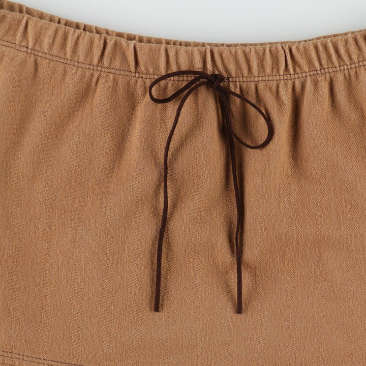 Zenobia Cotton Flare Mini Skirt (Women's Size L equivalent) unclear beige type brown Vintage Second Hand