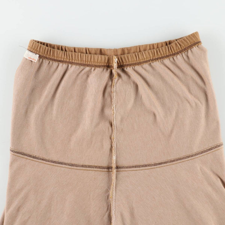 Zenobia Cotton Flare Mini Skirt (Women's Size L equivalent) unclear beige type brown Vintage Second Hand