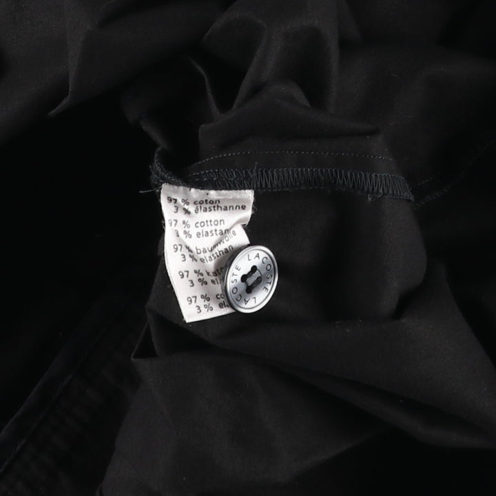 Lacoste LACOSTE French design, front opening, cotton pleated mini skirt, made in France, women's size S equivalent. cotton black type Vintage Second Hand
